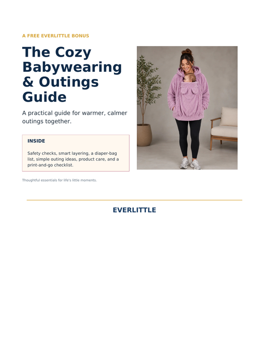 The Cozy Babywearing and Outings Guide digital PDF cover by Everlittle